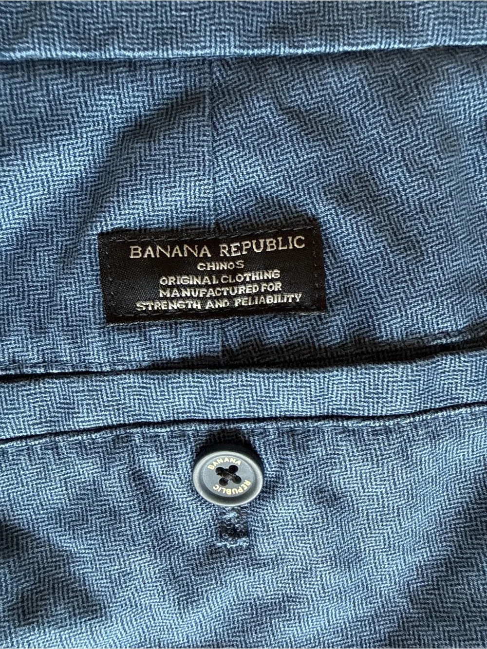 Banana Republic Geo Print Blue Men's Aiden Straight Chino Pants